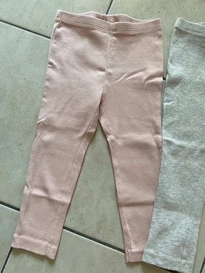 Lot de 2 legging côtelé rose gris Lupilu - photo numéro 5