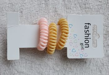 1 lot de 3 élastiques spirales en plastique