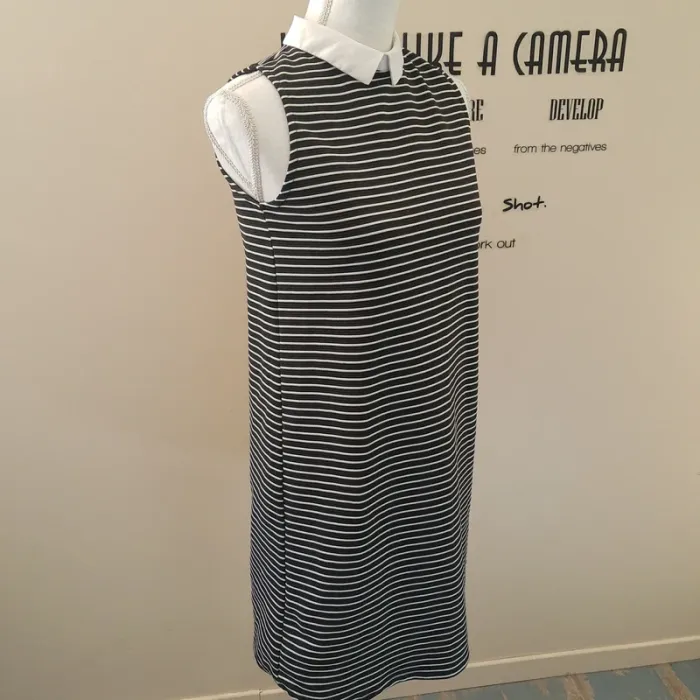 Robe marinière bleu et blanche trapèze Mim taille 2 - photo numéro 3