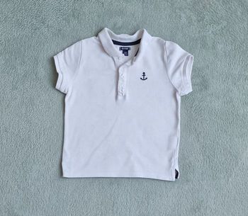 Polo blanc Kiabi 24 mois, très bon état