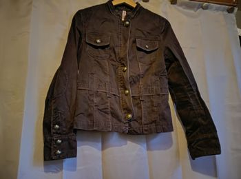 Blouson jeans marron