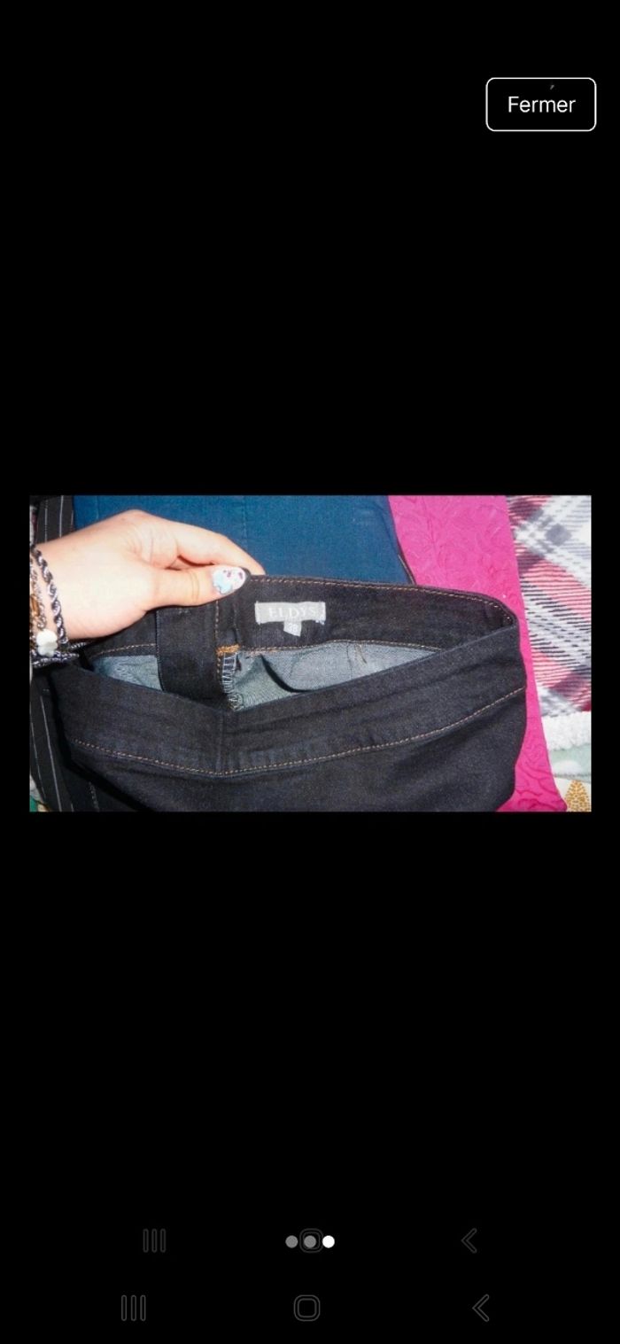 Jupe en jean noir - photo numéro 3