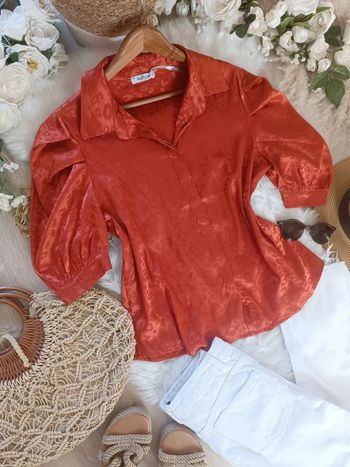 Jolie haut taille M terracotta