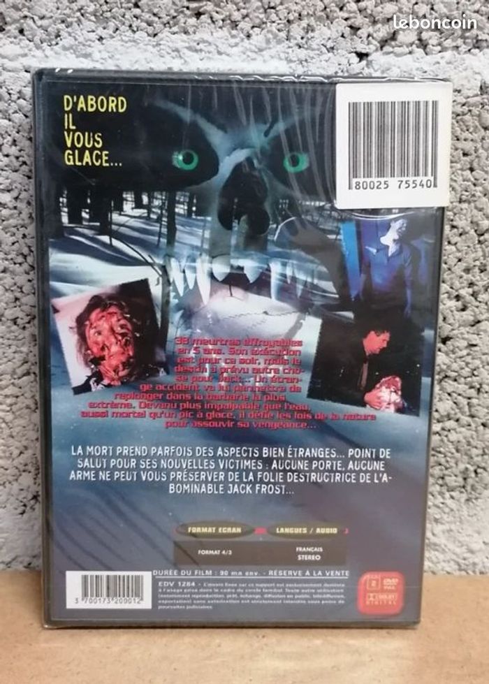 Dvd Jack Frost D'abord il vous glace ensuite il vous tue (Neuf sous blister) - photo numéro 2