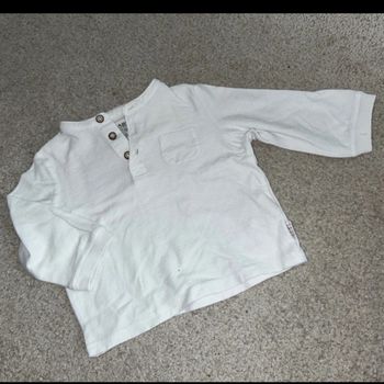 T-shirt blanc manche longue