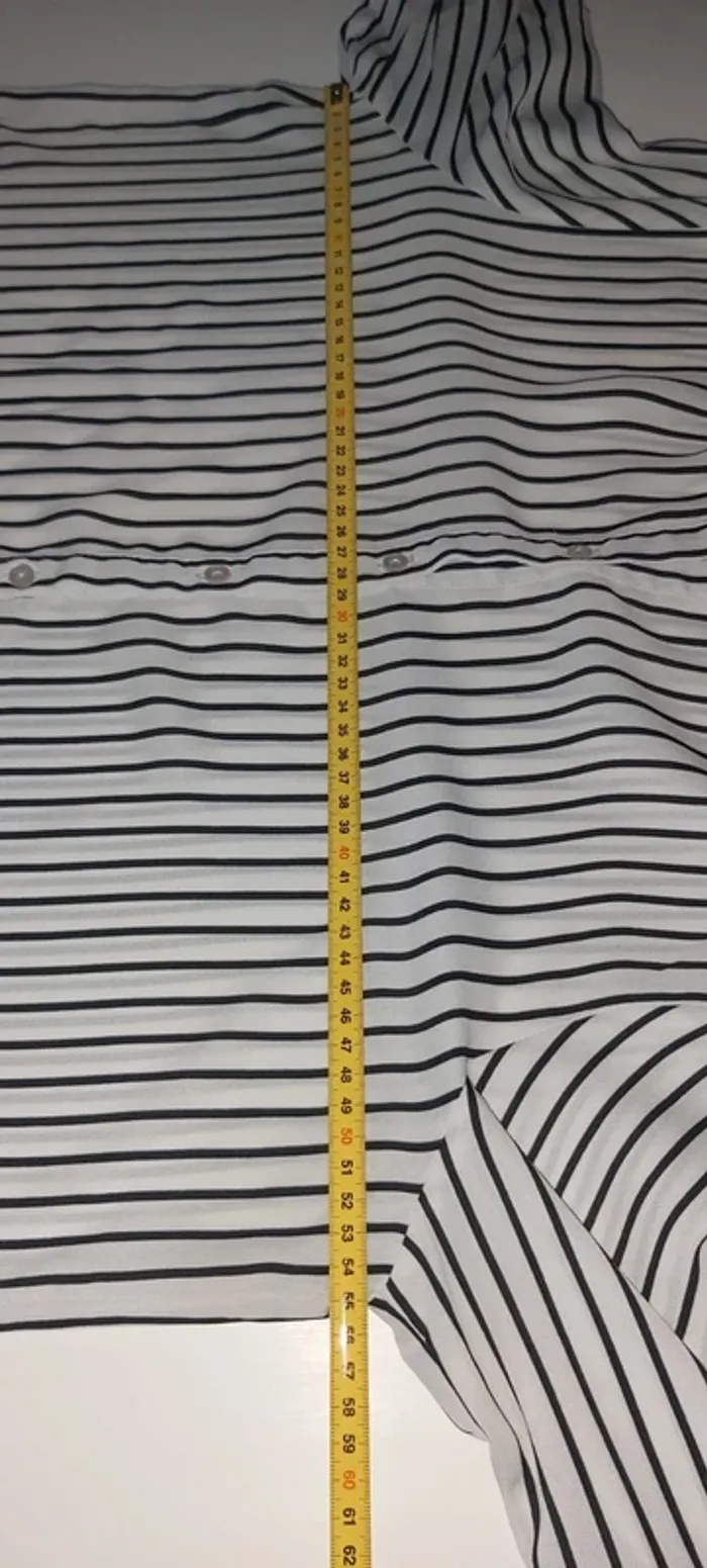 Chemise blanche/noire rayée - photo numéro 4
