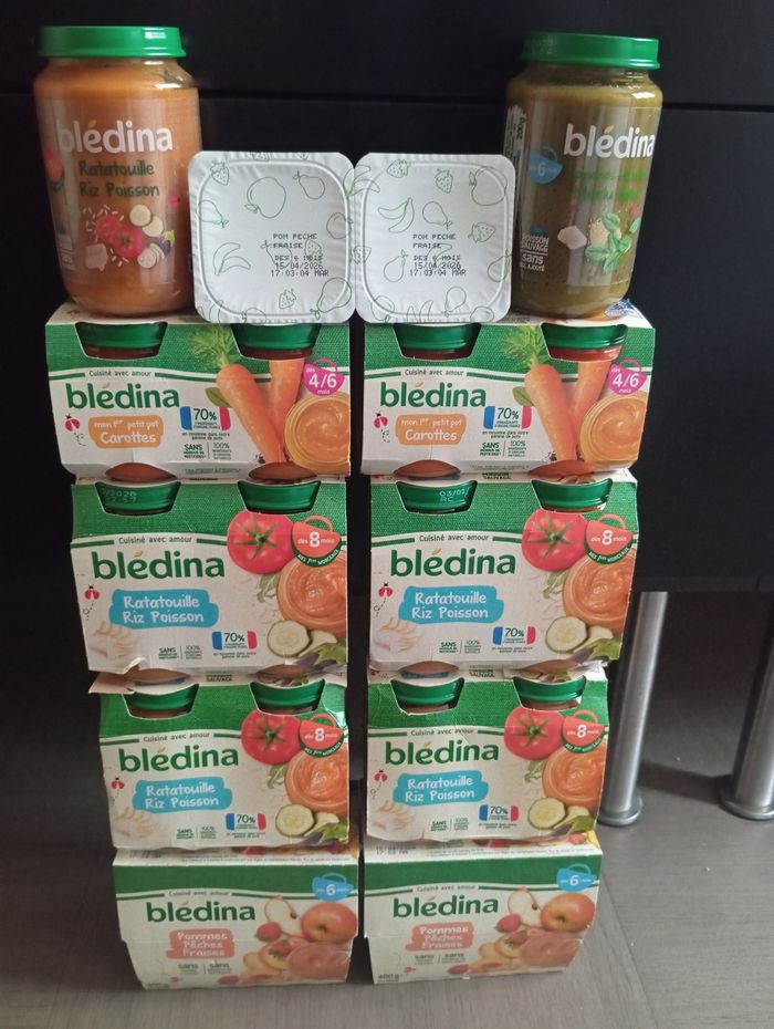 Lot petit pot bébé bledina