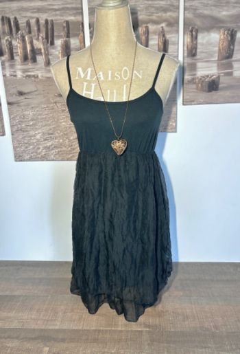 Robe débardeur mousseline noire JS millenium taille 34 xs