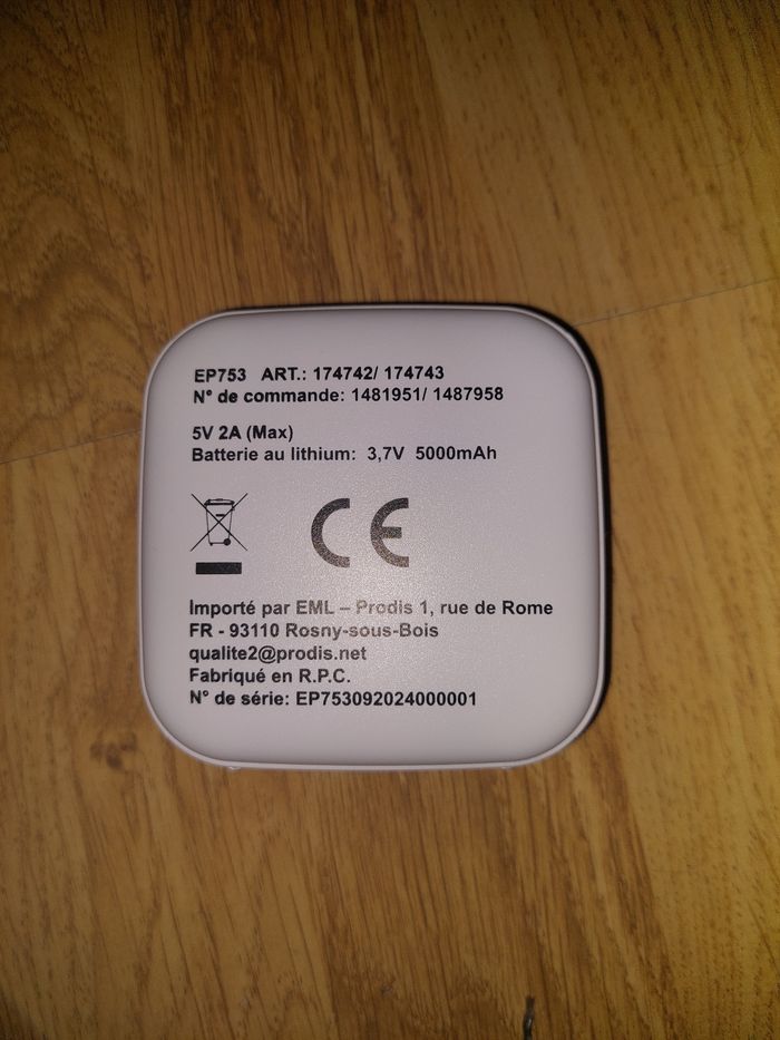 Mini Batterie externe 5000 mAh sortie 5v et 2v - photo numéro 3