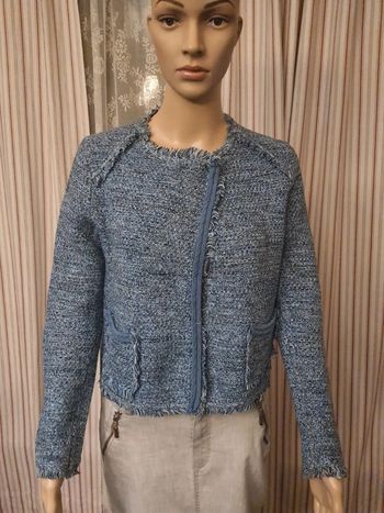 Gilet/veste Stefanel taille S bleu/blanc