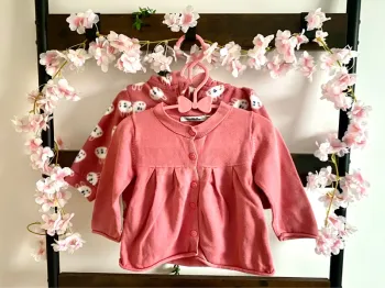 Lot 2 gilets arrière-saison et hiver taille 12 mois TBE