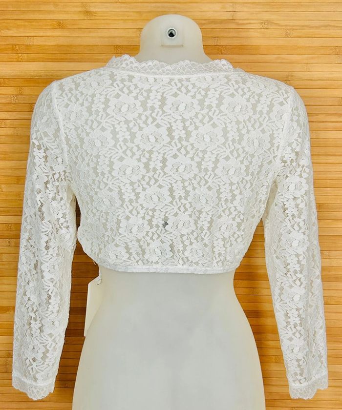 Croc top en dentelle blanc taille 40 - photo numéro 3