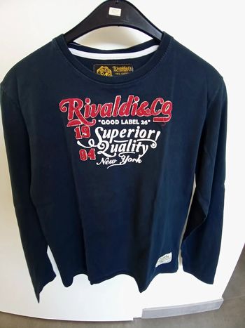 Tee shirt manches longues garçon Rivaldi 14 ans