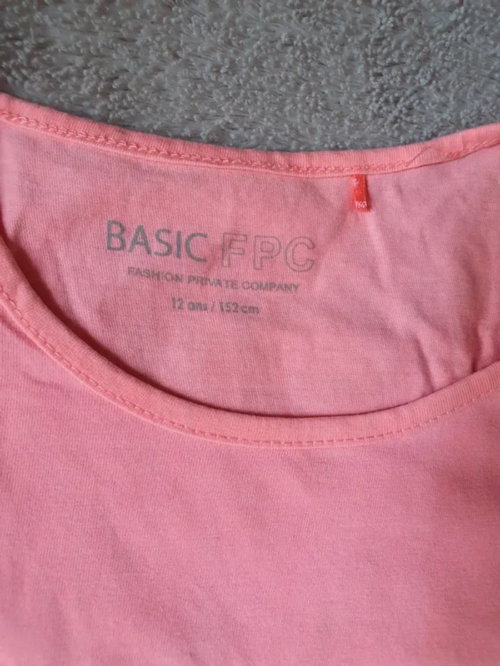 Débardeur rose avec écritures FPC taille 12 ans - photo numéro 3