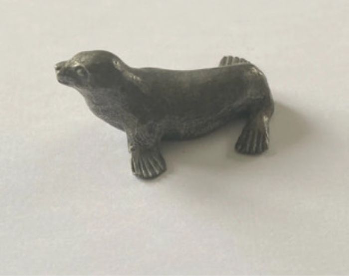 Figurine otarie en étain fin et massif signée Michel Laude - photo numéro 5