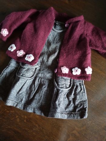 Ensemble robe gilet 12 mois