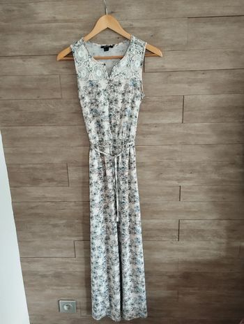 Robe longue Esmara fleuri ceinture TXS