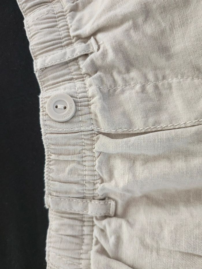 Ensemble été garçon polo blanc bermuda lin beige ceremonie okaidi 3 ans - photo numéro 4
