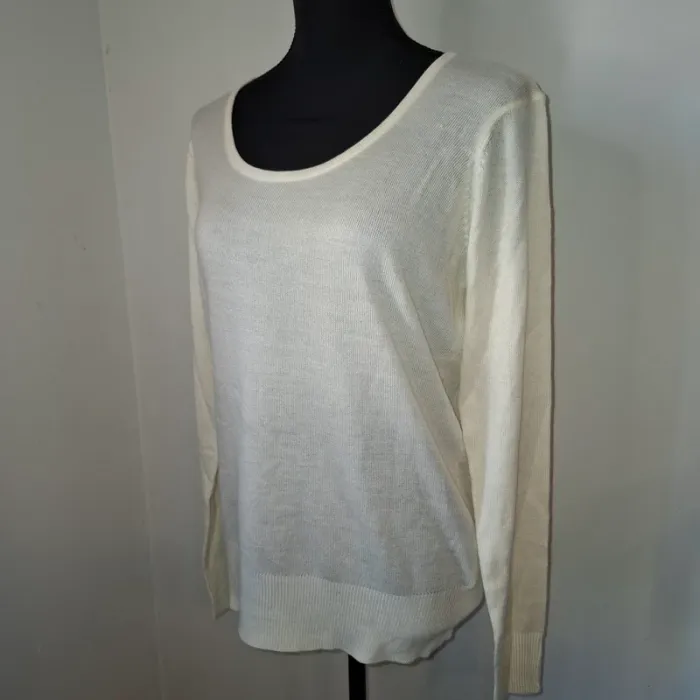 Pull fin blanc taille M - photo numéro 3