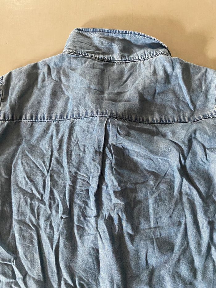 Blouse chemise jeans Bréal taille M manches longues avec strass - photo numéro 17