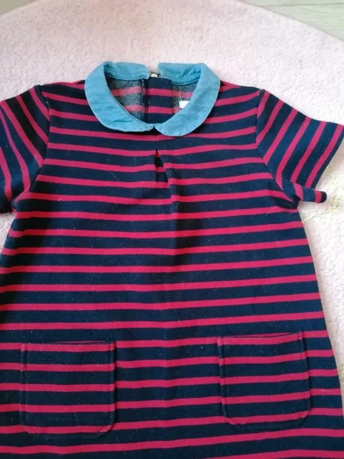 Robe marine col Claudine chic - photo numéro 2