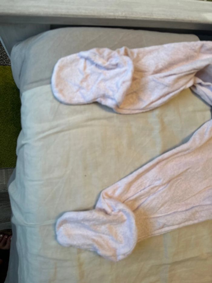 Lot de 2 pyjamas velour en 2 pièces avec pieds en 24 mois - photo numéro 5