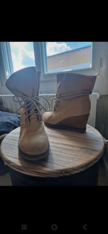Bottines talons compensés