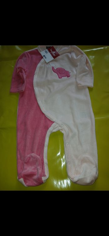 pyjamas elephant fille en velours 80 cm 12 mois