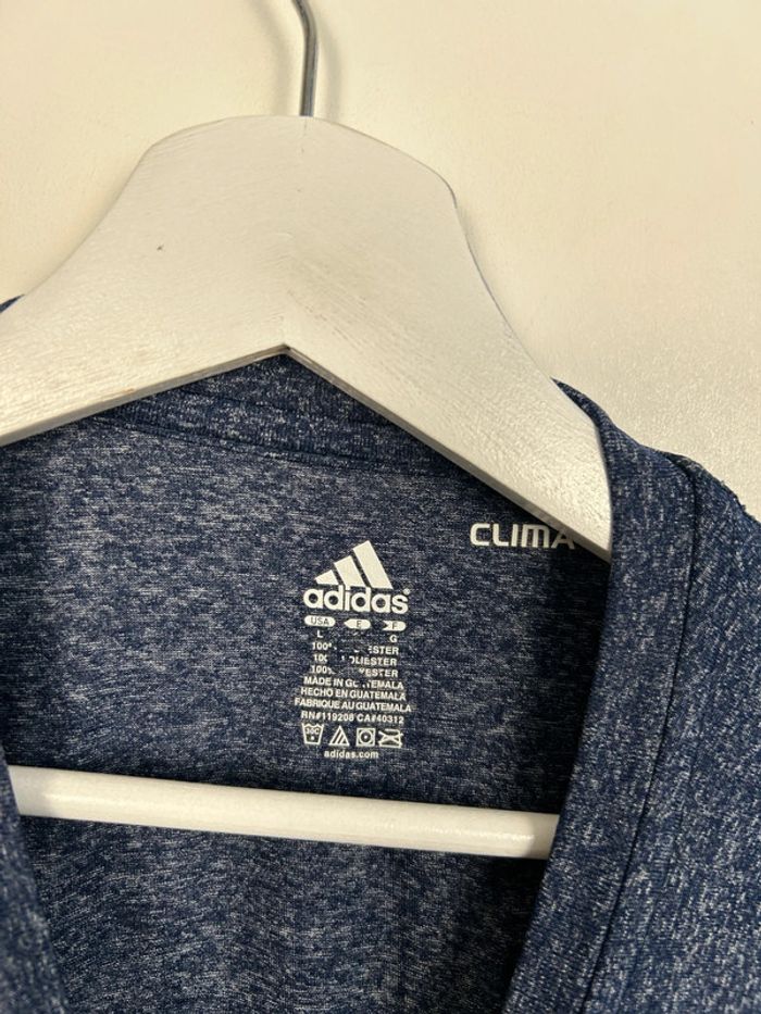T-shirt Homme Adidas Marine et Blanc | Taille L | Très Bon État | #TM89 - photo numéro 4