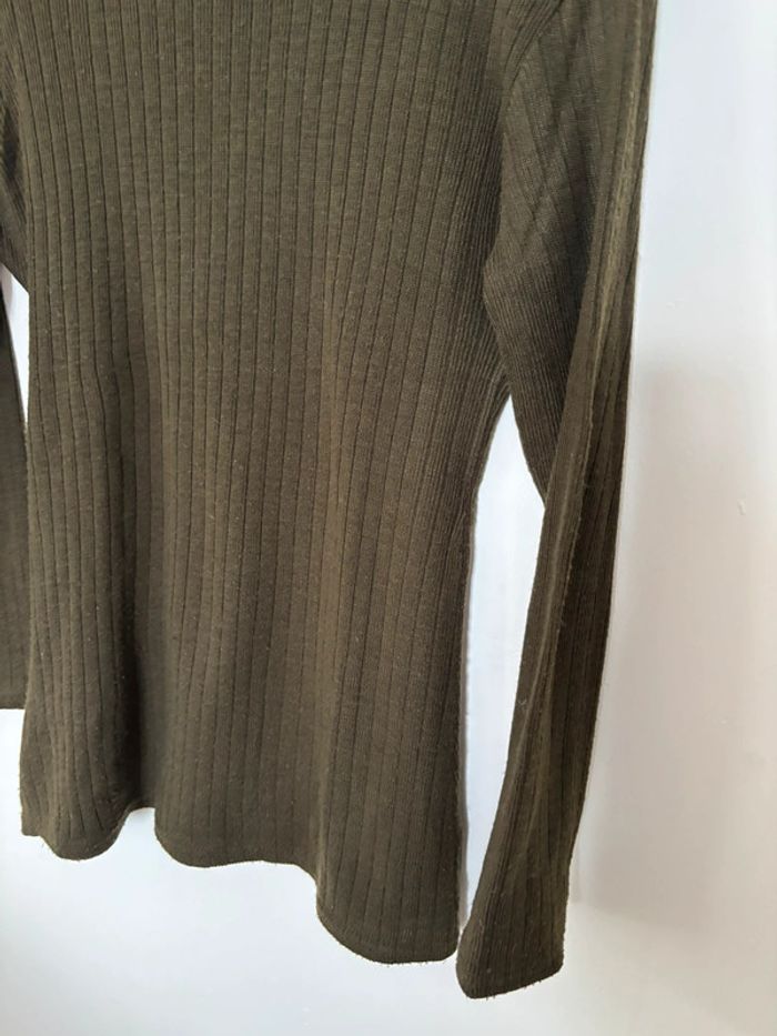 Pull col roulé kaki - photo numéro 3