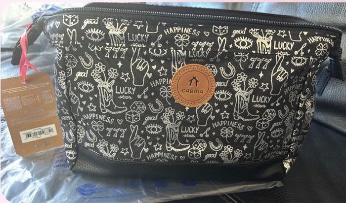 Trousse de toilette voyage maquillage Cabaïa Las Vegas noir argent - photo numéro 3