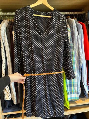 Robe petits losange bleu marine