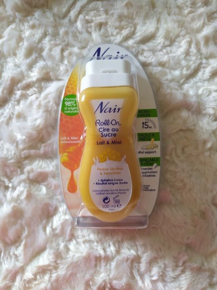 Nair roll-on cire au sucre lait et miel
