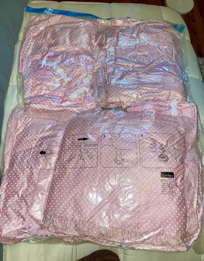 Ensemble Chambre petit pois Couette+Rideau+3 Taies d’oreiller - photo numéro 2