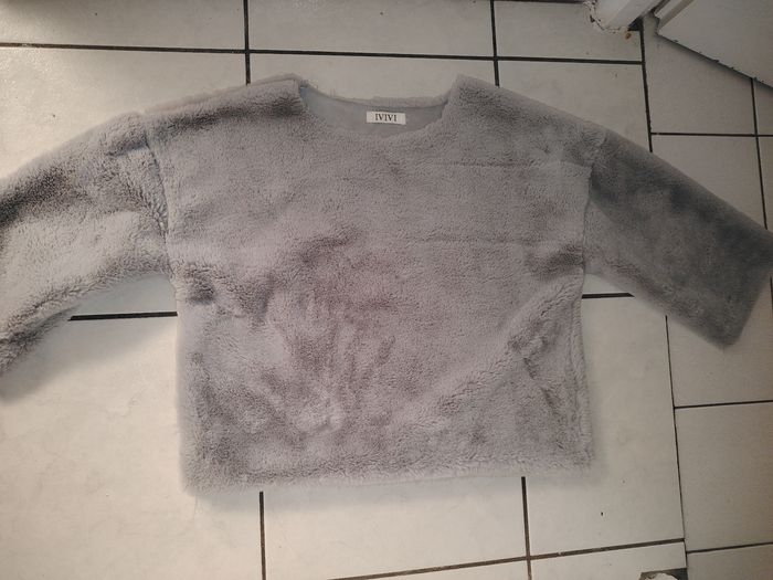 Pull gris chauves-souris