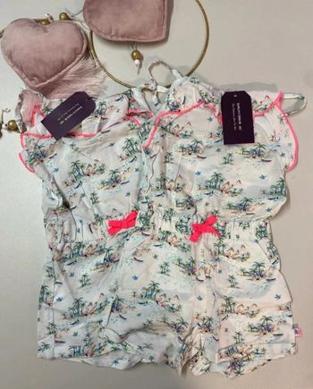 Lot de 2 combinaisons shorts fille (neuf) - Taille 3 ans