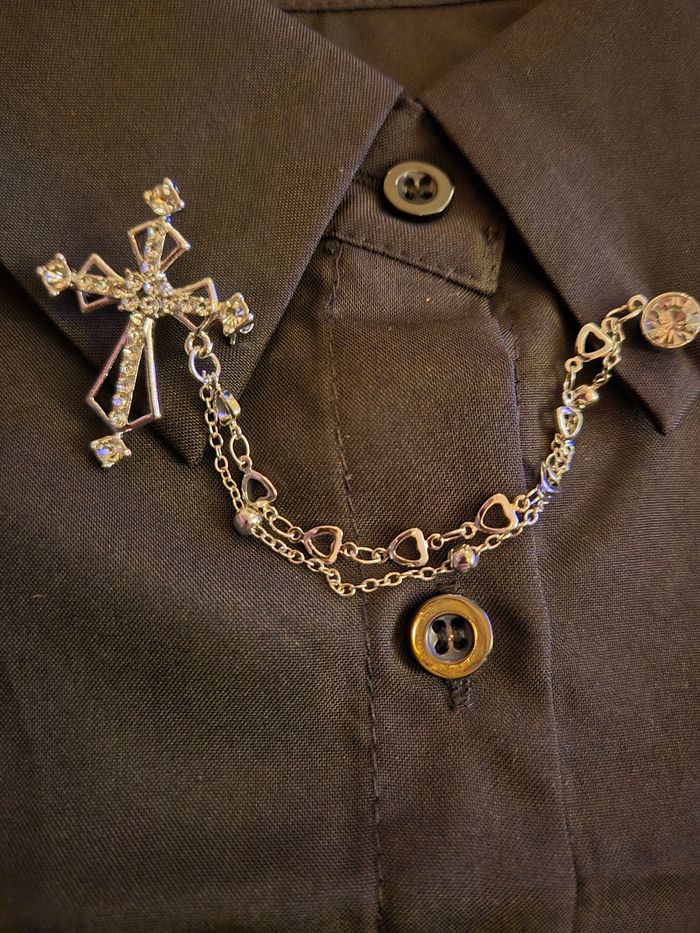 Broche de chemise ou de pantalon croix - photo numéro 4