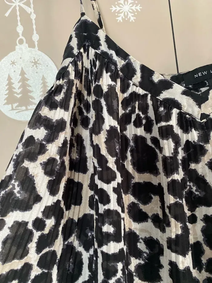 Top imprimé léopard (bleu noir beige) - photo numéro 2
