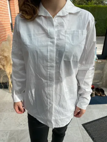 Chemise ou chemisier blanc, femme, taille L