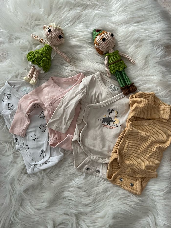 Lot de 4 bodys 0 mois