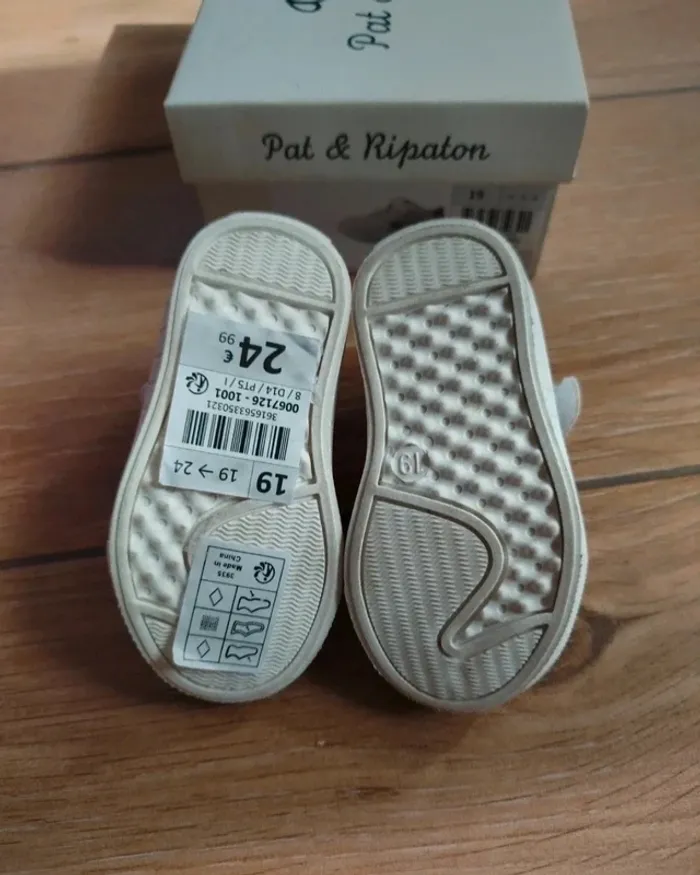 Baskets bébé fille neuves - Pat & Ripaton - Taille 19 - photo numéro 4