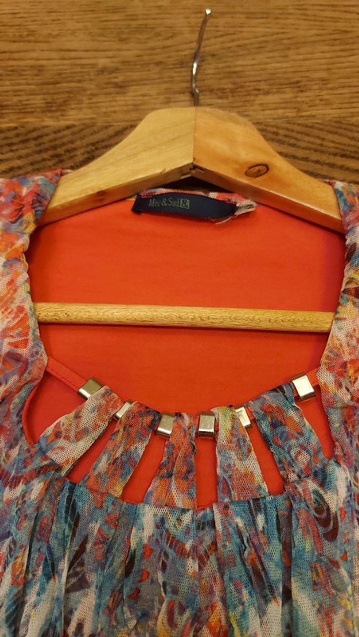 Jolie Blouse Mer&Sud taille 36 doublé multicolor - photo numéro 4