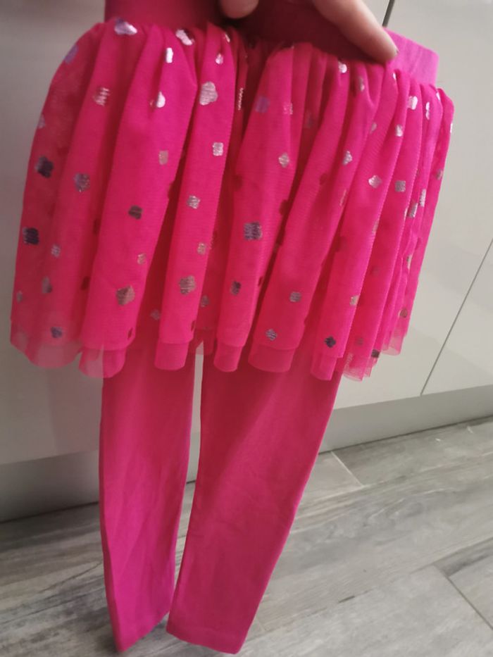 Legging Lupilu avec tutu à cœurs rose fushia - photo numéro 2