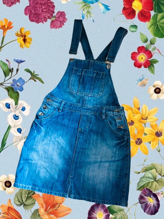 🌿Robe salopette en jean Y2K 💙denim dress overalls🌿 - photo numéro 2