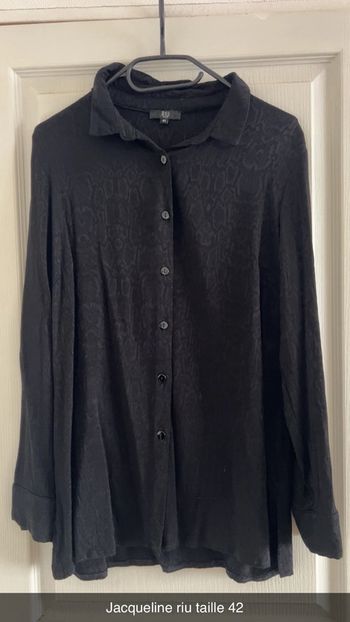 Chemise motif serpent noir