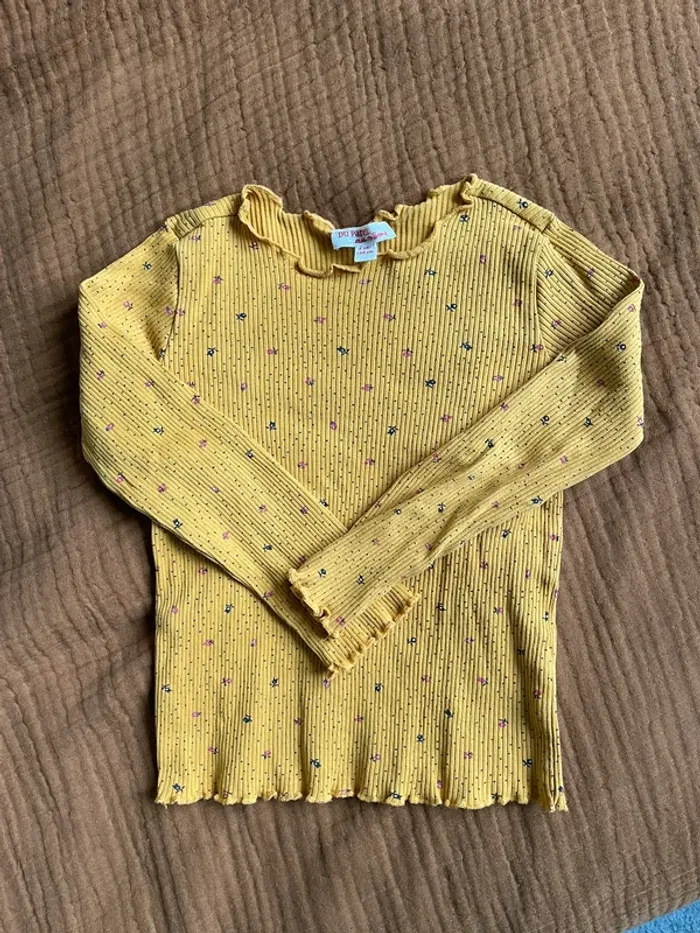 Haut côtelé jaune du pareil au même 4 ans