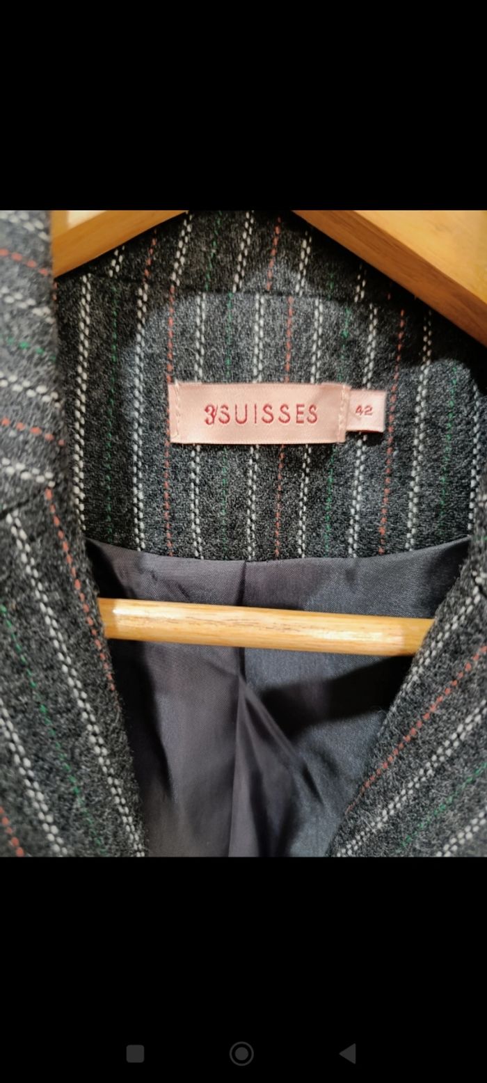 Blazer vintage femme 3 suisses taille 42 / laine - photo numéro 7