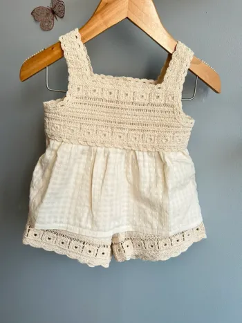 Ensemble top + short Zara fille 2-3 ans neuf