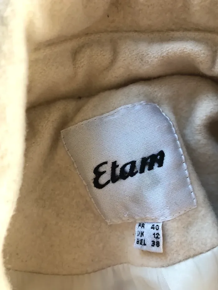 Manteau long écru ETAM - photo numéro 4