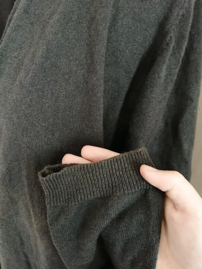 Gilet gris ouvert dans le dos avec nœuds rose fluo / little marcel / (XL) - photo numéro 3